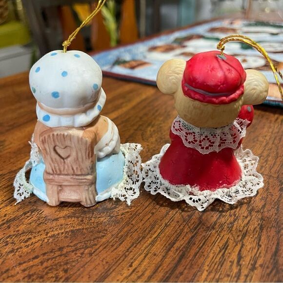 Vintage Jasco Caring Critters Chimers Bell Christmas Ornaments Set of 2 - Picture 4 of 8